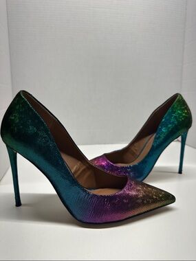 Steve Madden Vala High Heel Shoes Pointed Toe Pumps Colorful Rainbow Size 9.5